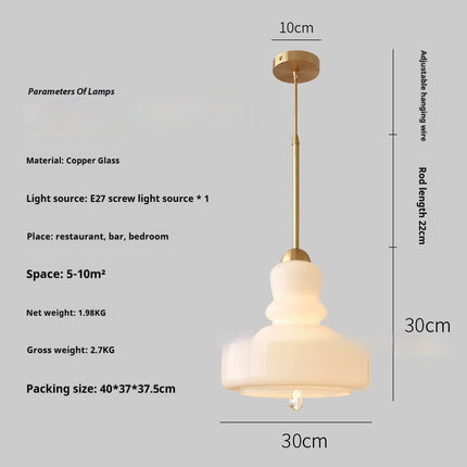 Colourful French-Style Gourd Droplight – Copper or Wrought Iron Fixture