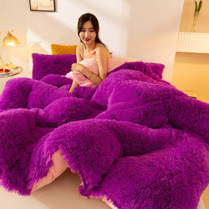 Super Soft Crystal Velvet Winter Quilt – Thickened Fleece, 3 Sizes & Colours