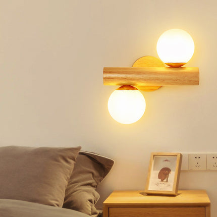 Solid Wood Wall Lamp Living Room Television Background Wall Lamp