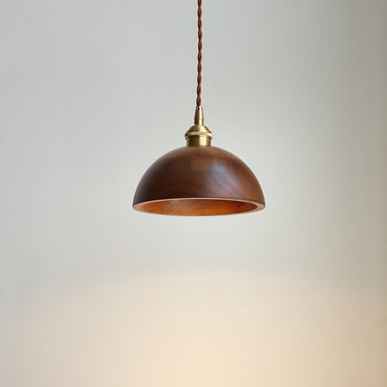 Black Walnut Single-head Droplight Leisure Window Model Room Bed Breakfast Chandelier