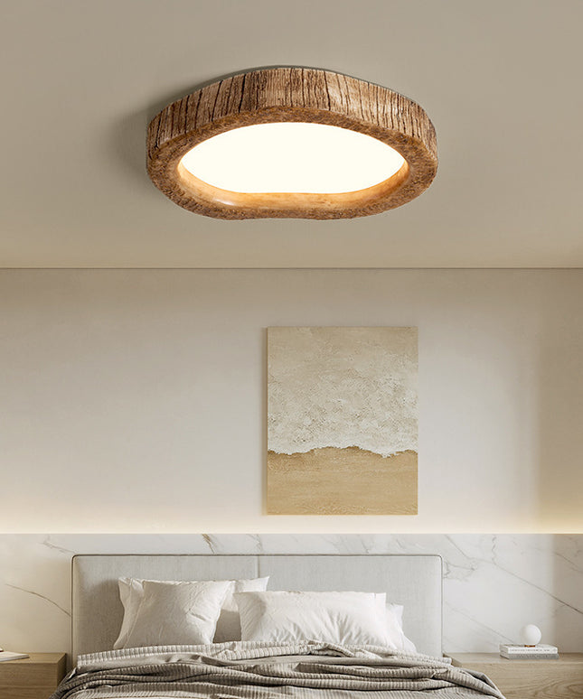 Bedroom Ceiling Lamp Wood Grain New Chinese Style