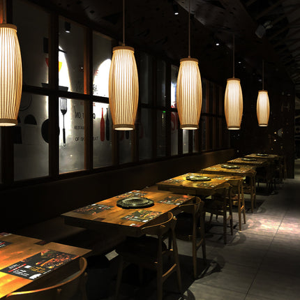 Internet Celebrity Bamboo Woven Dining Room Lantern Bamboo Artwork Chandelier
