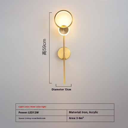 Creative Bedroom Bedside Lamp Modern Minimalist Wall Lamp