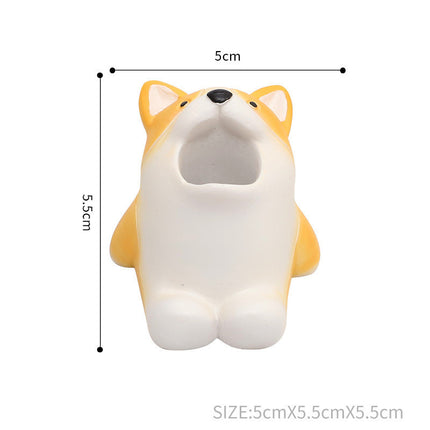 🐾 Small Animal Toothbrush Holder – Cartoon Resin Bathroom Organiser