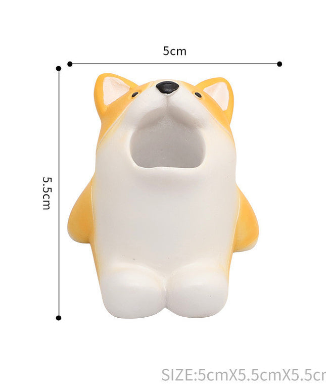 🐾 Small Animal Toothbrush Holder – Cartoon Resin Bathroom Organiser