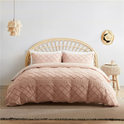 Tufted Cotton Bedding Set | Boho Duvet Cover
