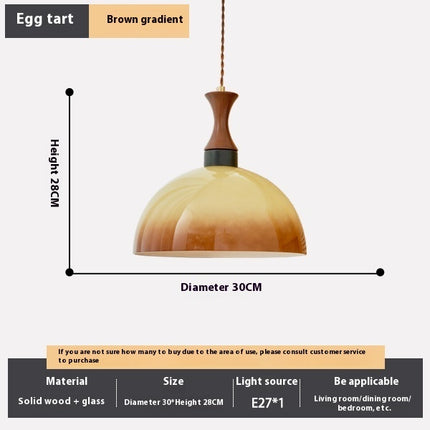 Retro Glass Pendant Light – 30cm Semi-Circular Shade | Ikeame