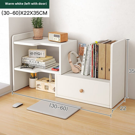Adjustable Desktop Bookshelf Retractable Desk Organiser
