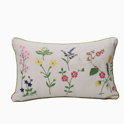 Embroidered Plant & Flower Cushion Covers – 16 Embroidered Designs 🌿🌸