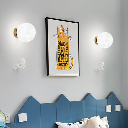 Moon Wall Lamp – Modern Nordic Minimalist Planet Lighting | Moon, Earth, Mars