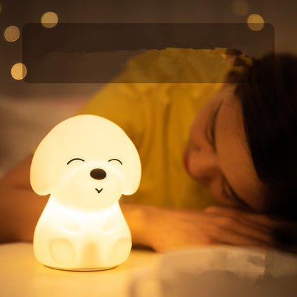 Puppy Night Light – Colour Changing Silicone LED Lamp | Ikeame