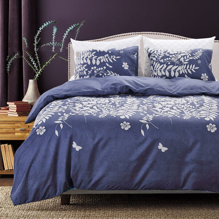 Luxury Floral Duvet Cover Set – Black or Blue, 3 Pieces