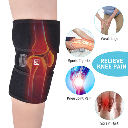Electric Heated Knee Pad – Pain Relief Wrap with Hot/Cold Therapy (USB or Adapter Powered)