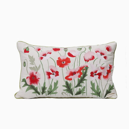 Embroidered Plant & Flower Cushion Covers – 16 Embroidered Designs 🌿🌸