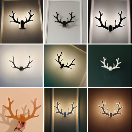 Nordic Antlers Wall Lamp Simple Modern Bedroom