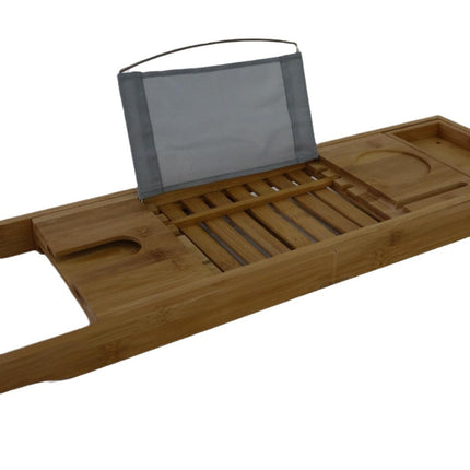 Bamboo Retractable Bathroom Rack Bathtub Tray