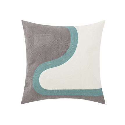 Nordic Embroidered Cushion Cover | Cotton Canvas Decorative Pillow