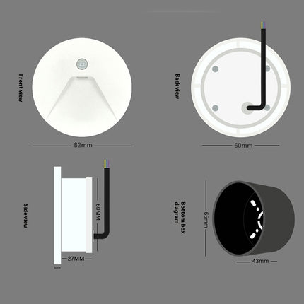 Circular Aluminium Waterproof LED Light – Motion Sensor or Switch | 3000K & 4000K
