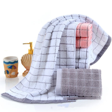 Jacquard checked towel