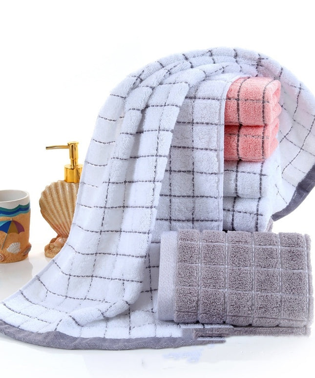 Jacquard checked towel