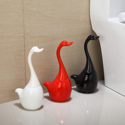 🦢 Swan Sculpt Toilet Brush Set – Ceramic Base Bathroom Cleaning Essential