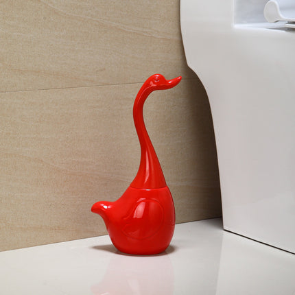 🦢 Swan Sculpt Toilet Brush Set – Ceramic Base Bathroom Cleaning Essential