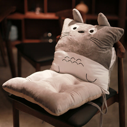 Cute Animal Seat Cushion with Backrest | Plush Chair Hugger