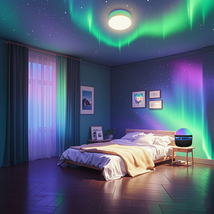 Ripple LED Projection Night Lamp – Northern Lights & Water Effect