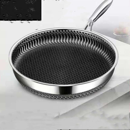 High-Quality 304 Stainless Steel Frying Pan – Skillet with Optional Lid