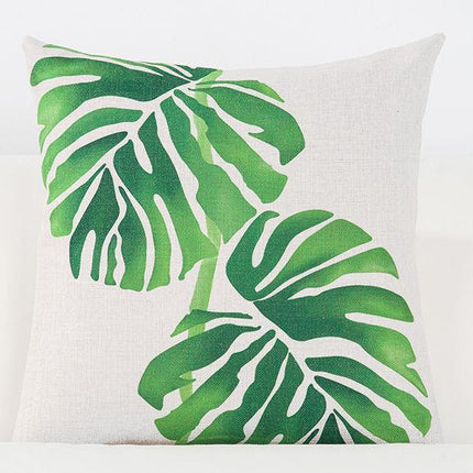 Nordic Botanical Cushion Cover | Rainforest Pillow 45x45
