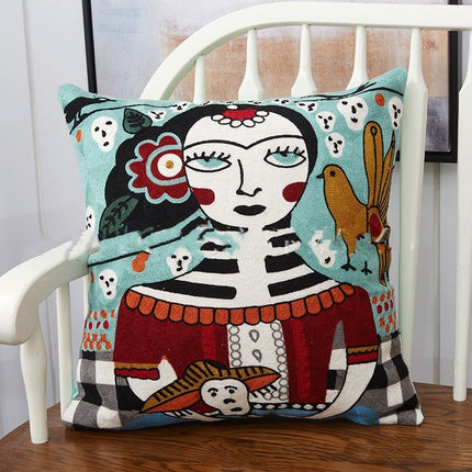 Colourful Embroidered Cushions – 4 Unique Designs