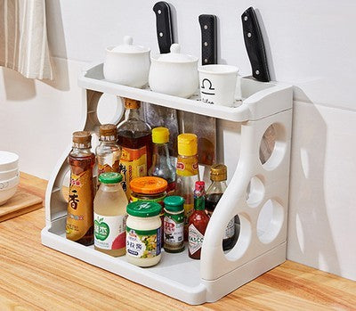 Shelving & Organiser – White Plastic Storage Rack