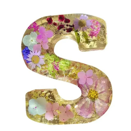 Letter Flower Transparent Flowers Resin Night Light Ornaments