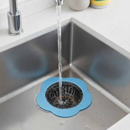 Flower-Shaped Drain Strainer – Anti-Clogging Sink & Floor Filter | Red, Orange, Green, Blue