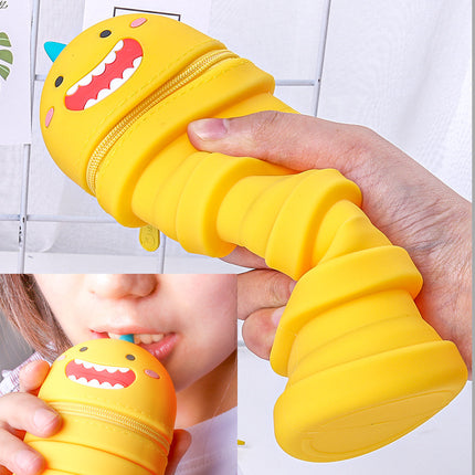 Cute Silicone Retractable Pen Holder – Expandable Desk Organiser