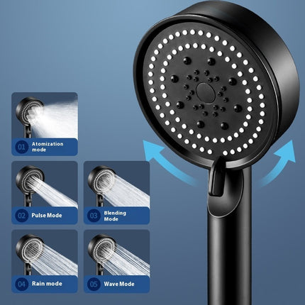 Supercharged 5-Speed Shower Head Set | Portable with Hose & Base – Ikeame