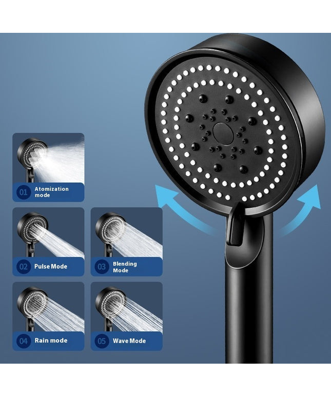 Supercharged 5-Speed Shower Head Set | Portable with Hose & Base – Ikeame