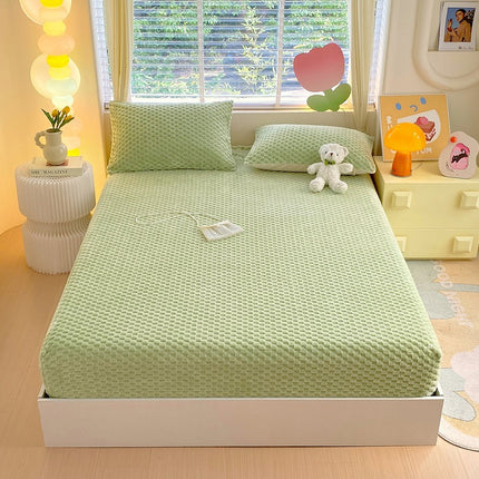 Velvet Fitted Sheet | Soft Milk Fibre Mattress Cover