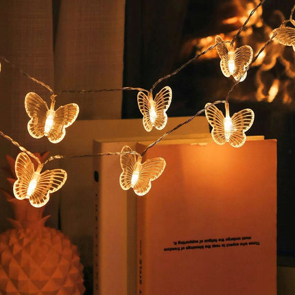 Butterfly or Dragonfly LED String Lights – 3m Warm White, 20 Lights, 2 Modes