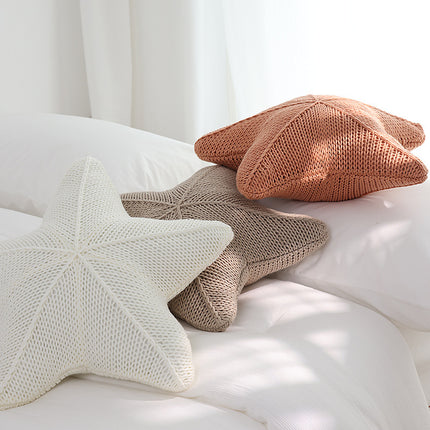 Starfish Shaped Hand-Knitted Cushion