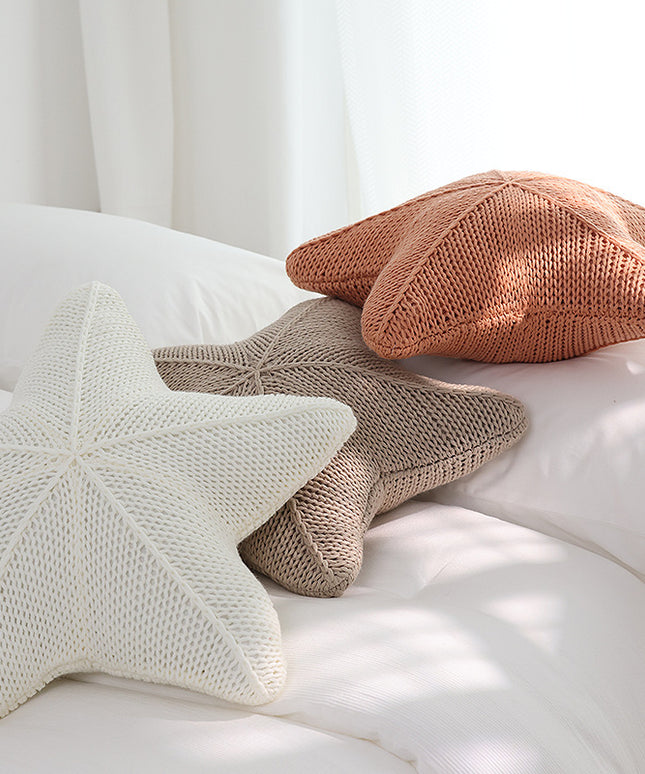 Starfish Shaped Hand-Knitted Cushion