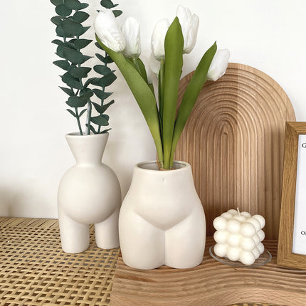 Abstract Female Form Vase – INS Style Ceramic Art Décor