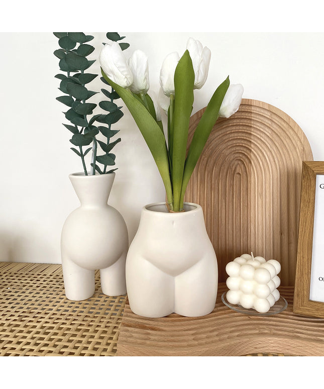 Abstract Female Form Vase – INS Style Ceramic Art Décor