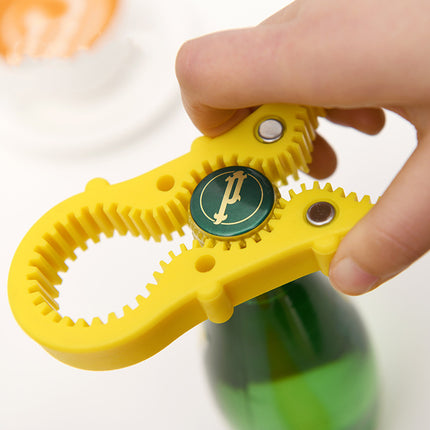 Magnetic Non-Slip Bottle Opener 💛 – Easy Grip, Fridge Storage