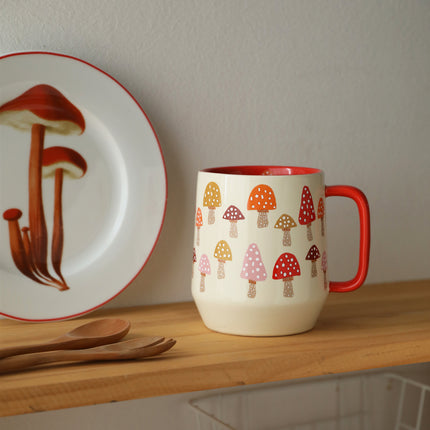 Large Mushroom Mug 600ml | Cute Ceramic Coffee Cup