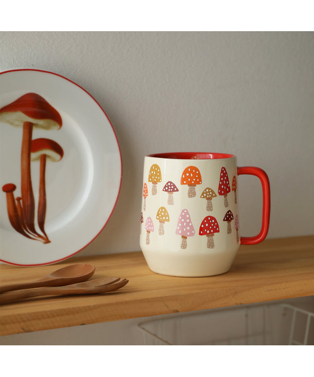 Large Mushroom Mug 600ml | Cute Ceramic Coffee Cup