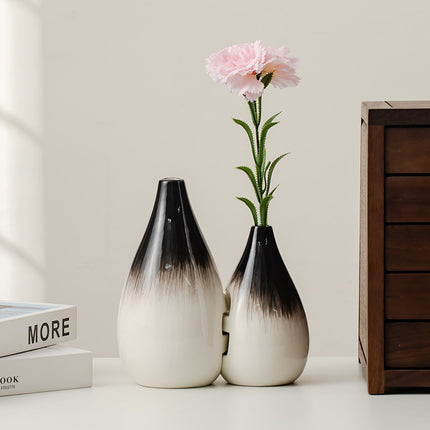Mother & Child Vase Set – Japanese Minimalist Water Drop Design
