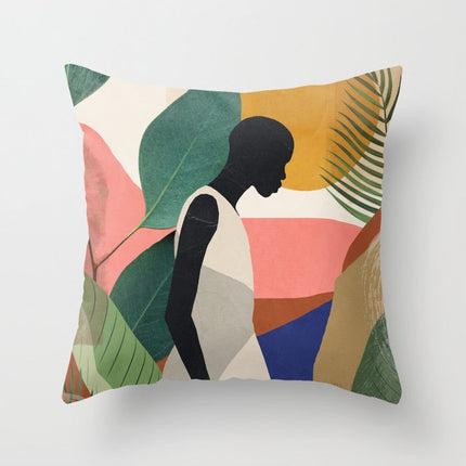 Modern simple abstract pillowcase simple geometric peach skin pillow – Trendy & Practical for Daily Living