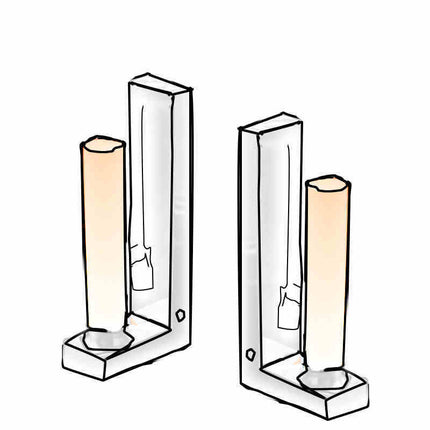 Luxury Bookend Lamp – Polished Aluminium LED Lighting | Ikeame