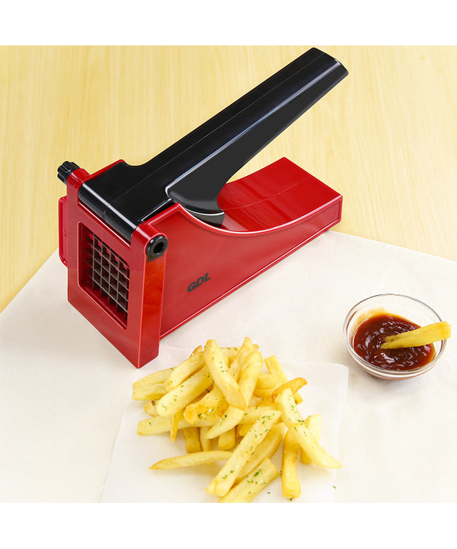 Stainless Steel French Fries Maker – Bold Red, Easy & Fun Frying | Ikeame